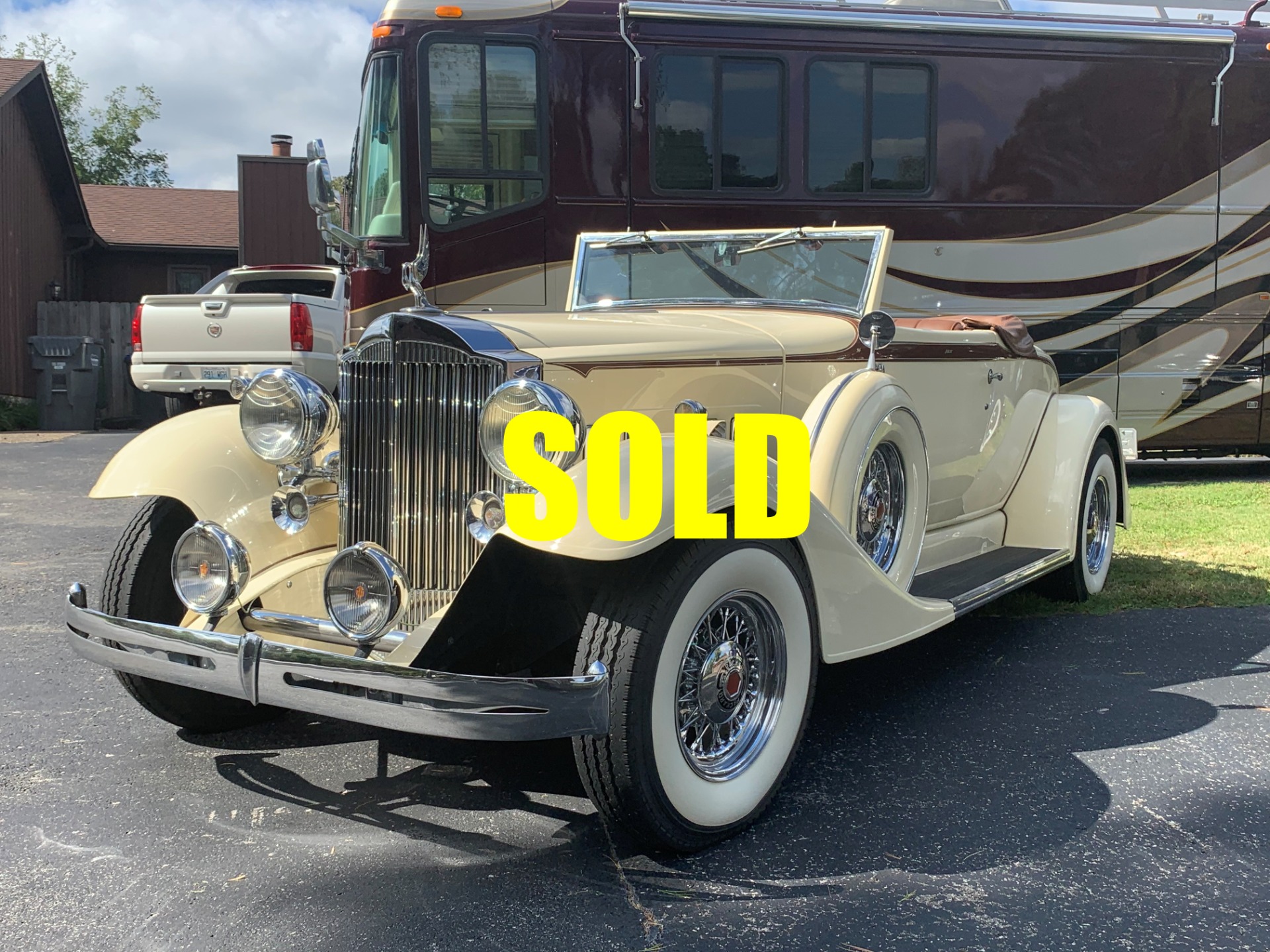 Used 1933 Packard Rumble Seat Coupe Roadster  182 , For Sale $92000, Call Us: (704) 996-3735